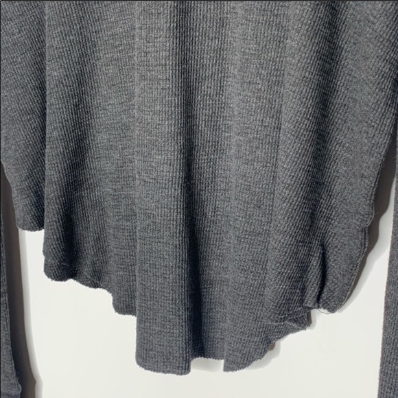 Wildfox Don't Tell Perry Thermal Gray Relaxed Tee Top XS - Picture 15 of 16